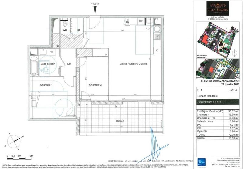 Appartement - 73 m² - 3 pièces