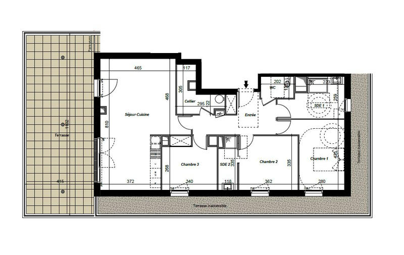 Appartement - 101 m² - 4 pièces