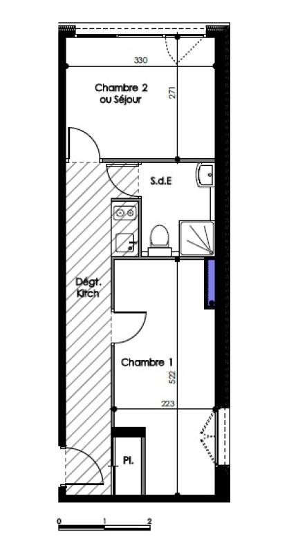 Appartement - 26 m² - 1 pièce