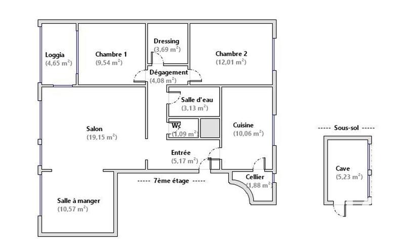 Appartement - 81 m² - 4 pièces