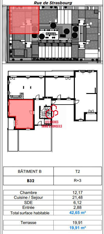 Appartement - 43 m² - 2 pièces