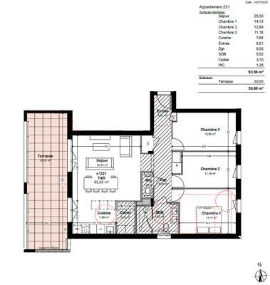 Appartement - 94 m² - 5 pièces