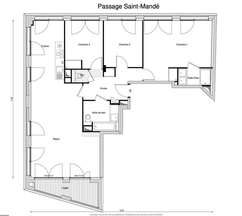 Appartement - 106 m² - 4 pièces