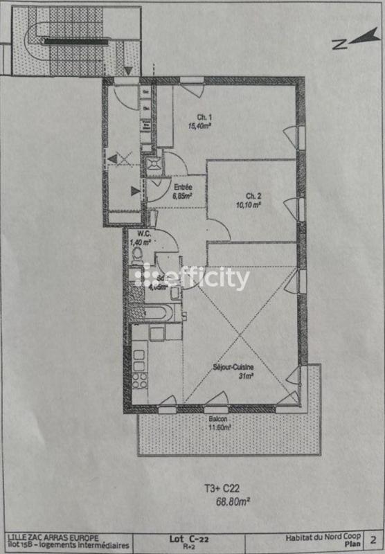 Appartement - 69 m² - 3 pièces