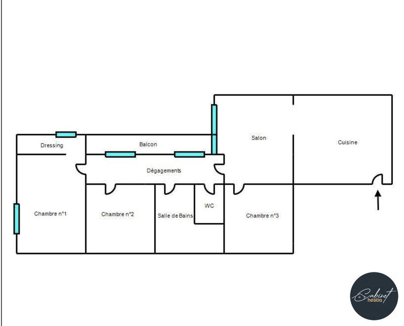 Appartement - 71 m² - 4 pièces