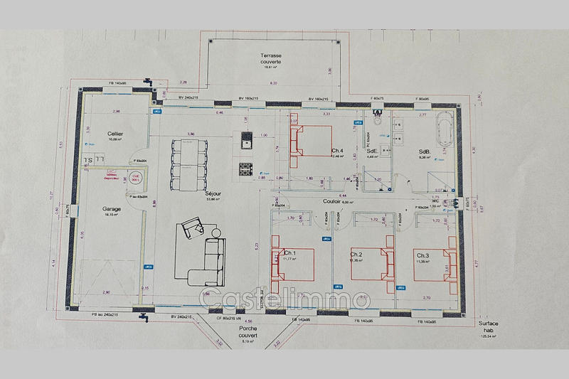 Villa - 125 m² - 5 pièces