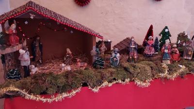 Crèche de noël à l'église de Montlouis