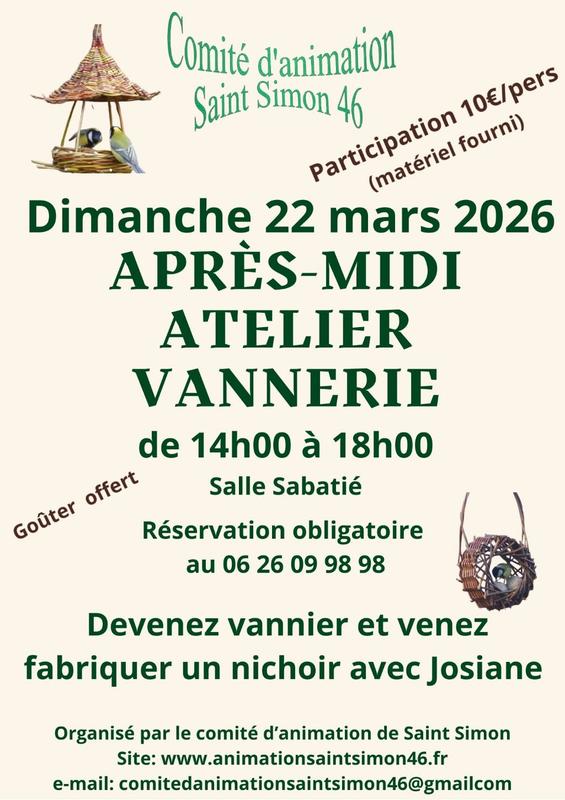 Atelier vannerie à Saint-Simon