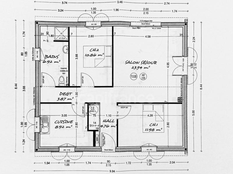 Maison - 71 m² - 3 pièces