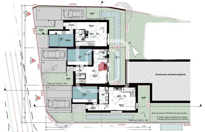 Maison - 76 m² - 4 pièces