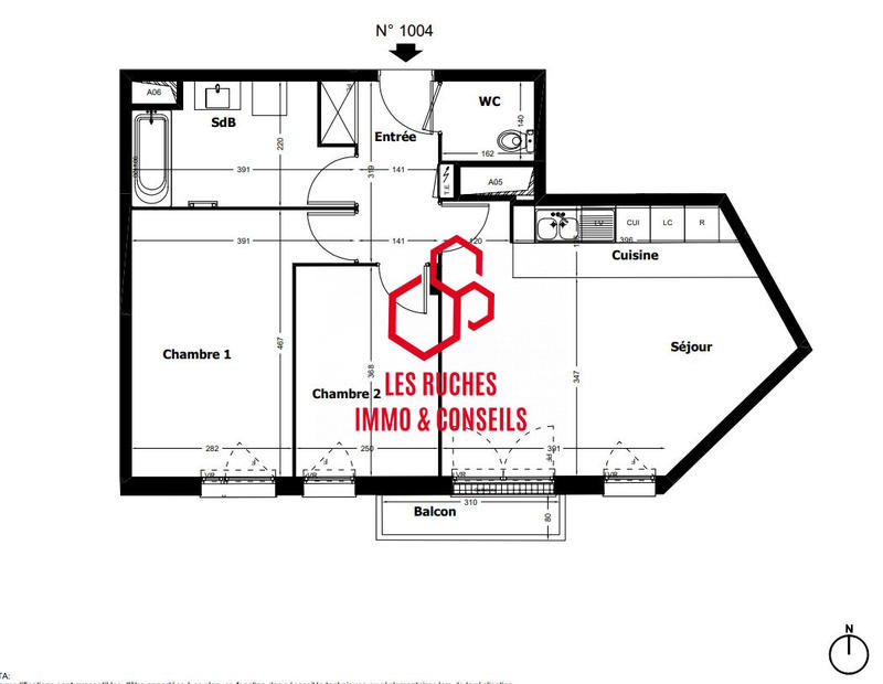 Appartement - 65 m² - 3 pièces