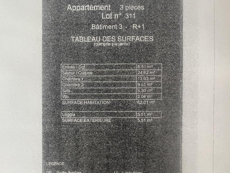 Appartement - 62 m² - 3 pièces