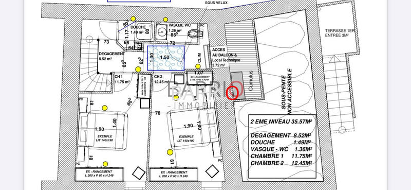 Maison - 95 m² - 3 pièces