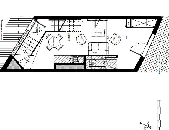 Appartement - 56 m² - 2 pièces