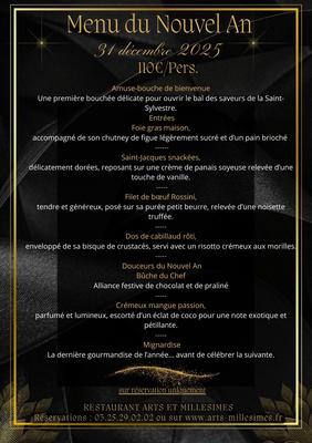 Menu du Nouvel An - Réveillon de la Saint Sylvestre