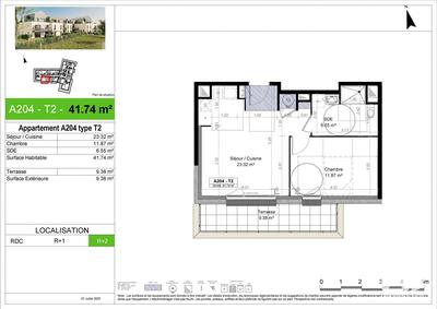 Appartement - 41 m² - 2 pièces