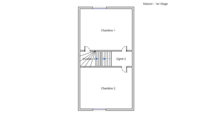 Maison de ville - 95 m² - 4 pièces