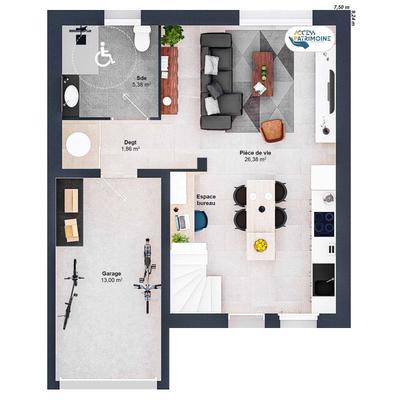 Maison - 77 m² - 5 pièces