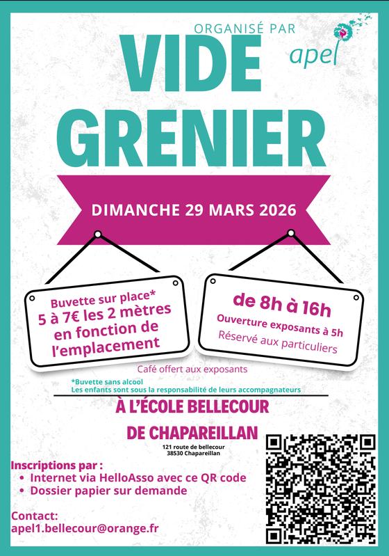 Vide grenier Apel Bellecour