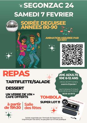 Soirée dansante déguisée années 80-90