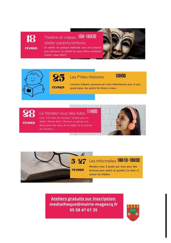 Demandez le programme de la médiathèque de Magescq !
