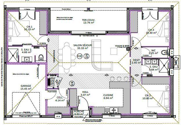 Maison - 92 m² - 4 pièces