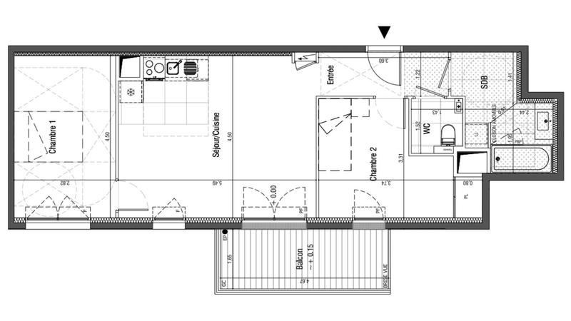 Appartement - 61 m² - 3 pièces