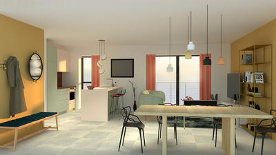 Appartement - 62 m² - 3 pièces