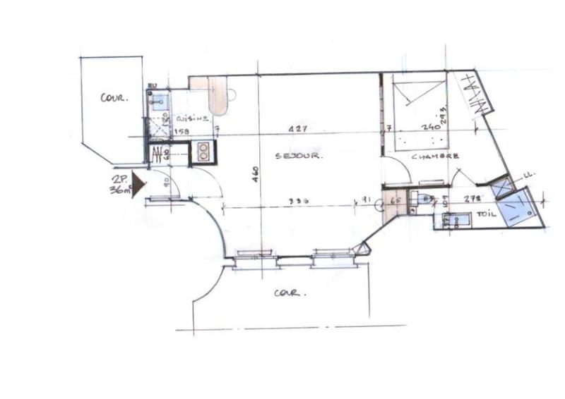 Appartement ancien - 36 m² - 2 pièces