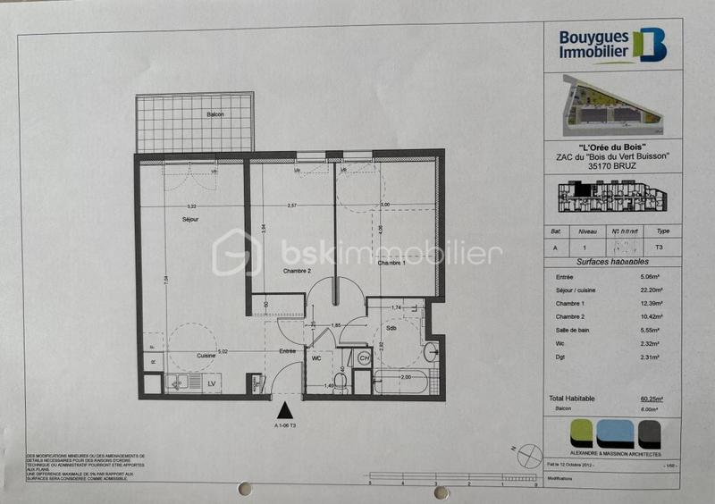 Appartement - 60 m² - 3 pièces