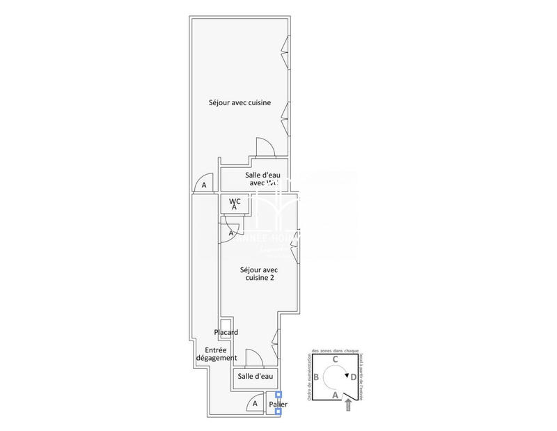 Appartement - 49 m² - 2 pièces