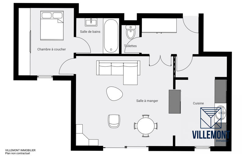 Appartement - 54 m² - 2 pièces