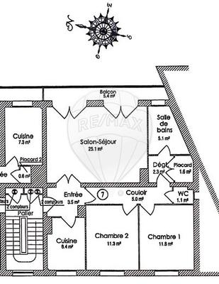 Appartement - 73 m² - 3 pièces