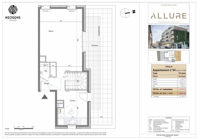 Duplex - 95 m² - 4 pièces