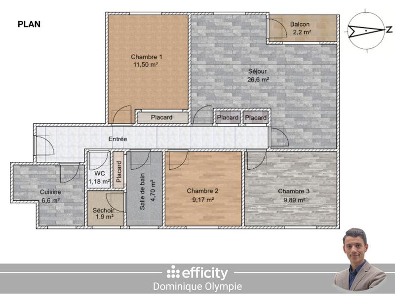 Appartement - 80 m² - 5 pièces