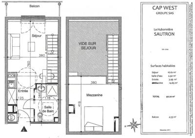 Duplex - 40 m² - 2 pièces