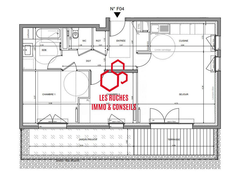 Appartement - 67 m² - 3 pièces