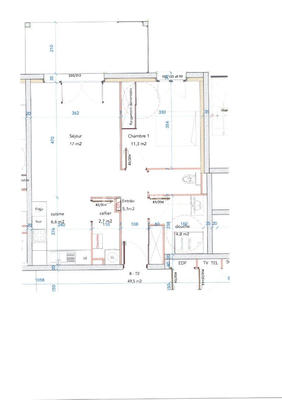 Appartement - 50 m² - 2 pièces