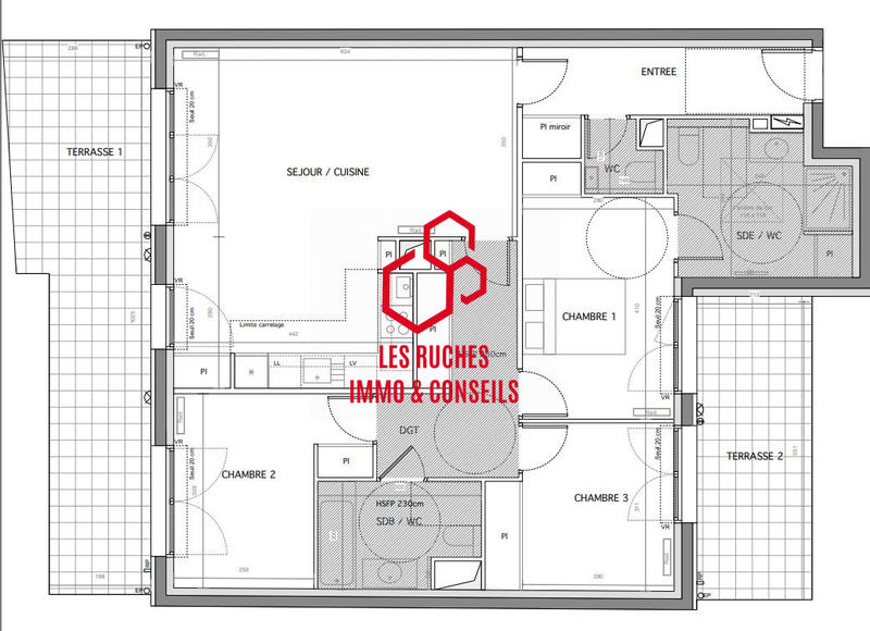 Appartement - 99 m² - 4 pièces