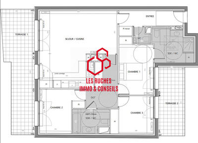 Appartement - 99 m² - 4 pièces