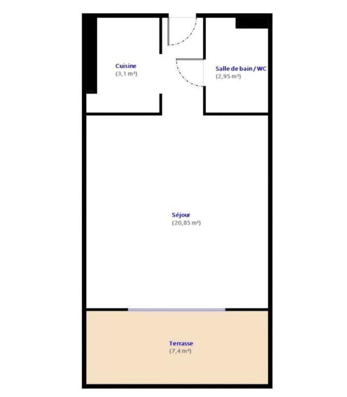 Studio - 27 m² - 1 pièce