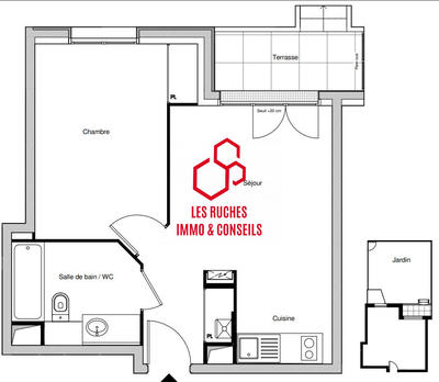 Appartement - 39 m² - 2 pièces