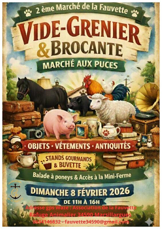 Vide grenier - brocante - marché aux puces de la fauvette