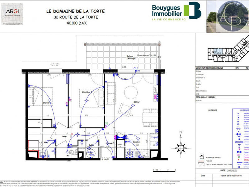 Appartement - 63 m² - 3 pièces