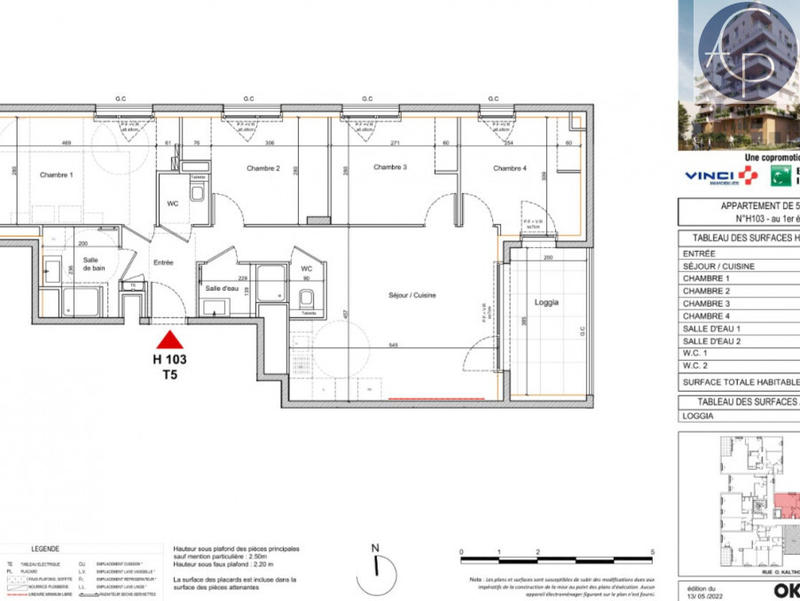 Appartement - 81 m² - 5 pièces