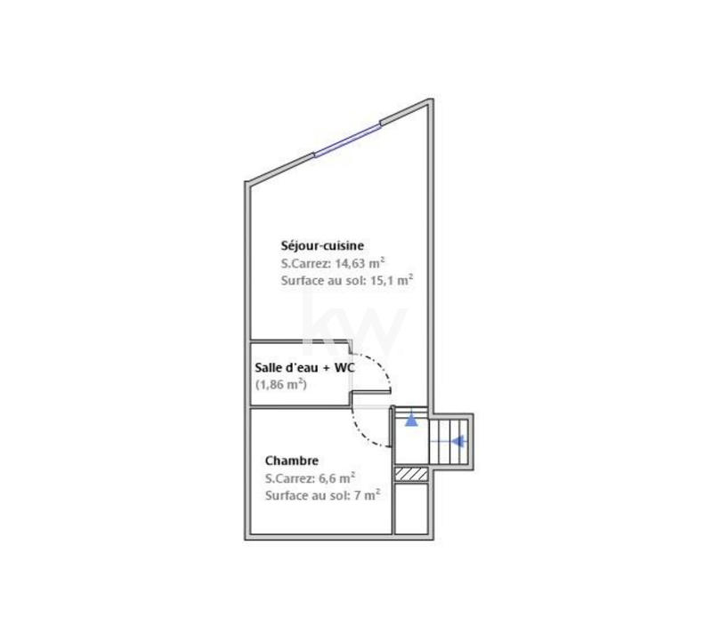Appartement - 25 m² - 2 pièces