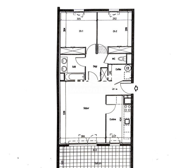 Appartement - 61 m² - 3 pièces