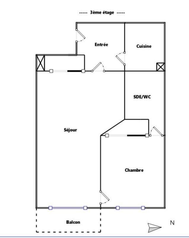 Appartement - 37 m² - 2 pièces