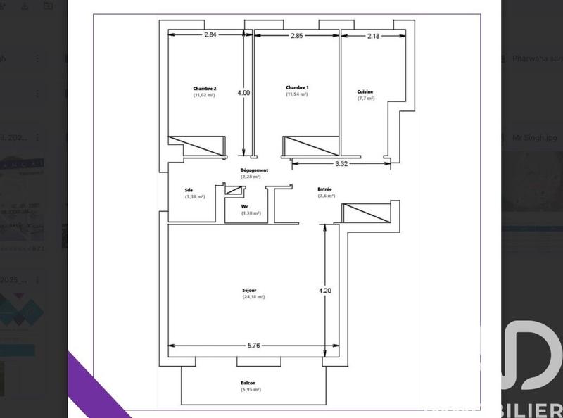 Appartement - 69 m² - 3 pièces
