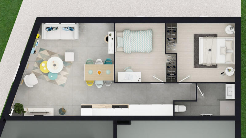 Appartement - 55 m² - 3 pièces